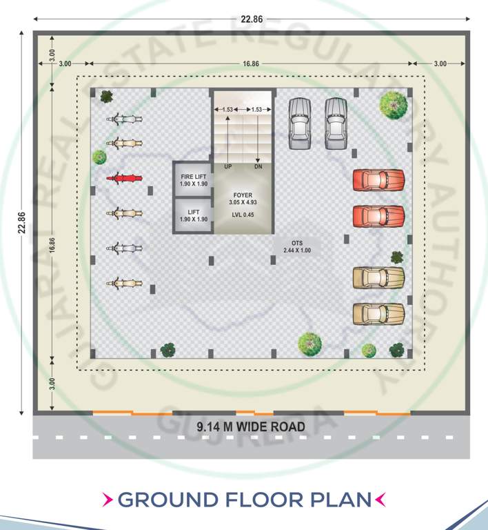 oliz homes Oliz Homes Cluster Plan for ground Floor