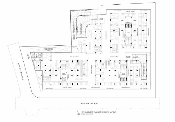  samyak Block A, B & C Cluster Plan for Basement Floor