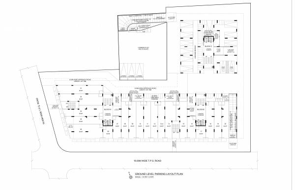  samyak Block A, B & C Cluster Plan for ground Parking Plan
