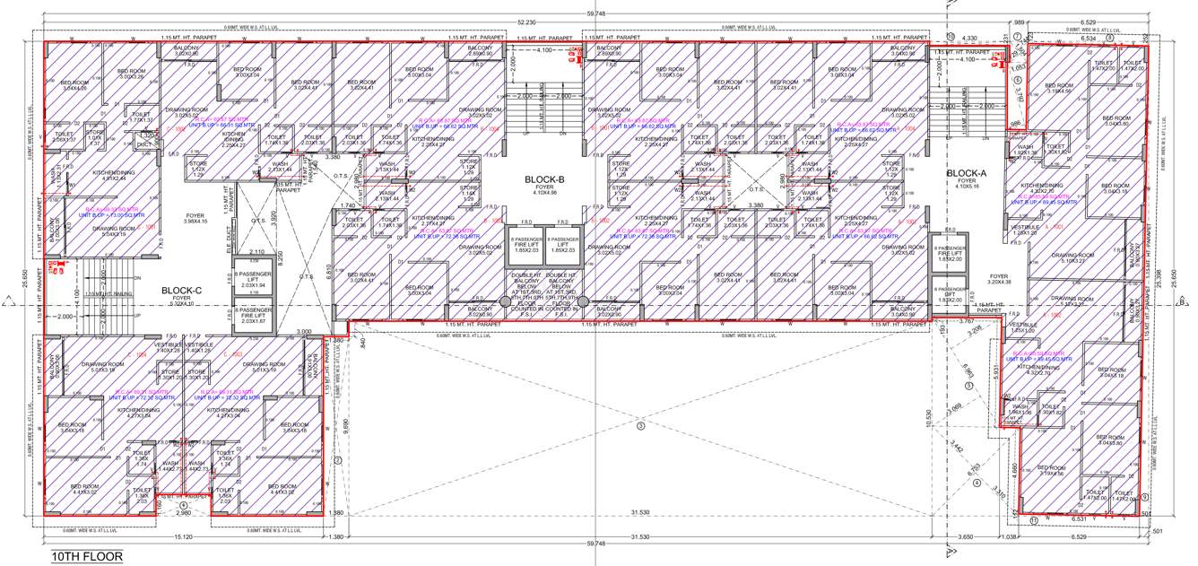  orium elements Block A B CCluster Plan for 10th Floor