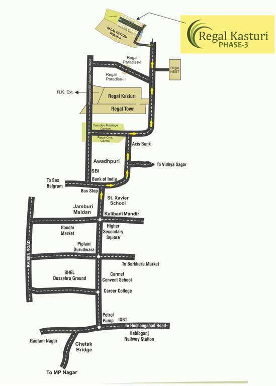  regal kasturi phase 3 Location Plan