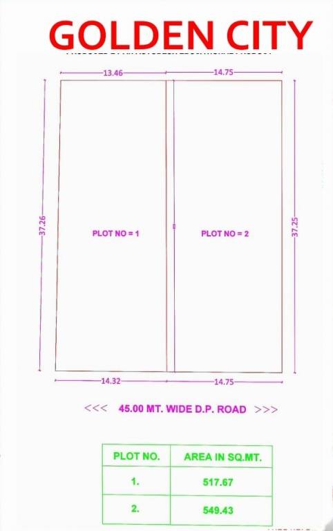  golden city Layout Plan