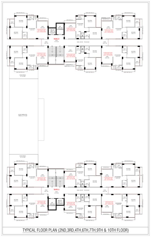  radhika coutyard B Cluster Plan from 2nd to 10th Floor