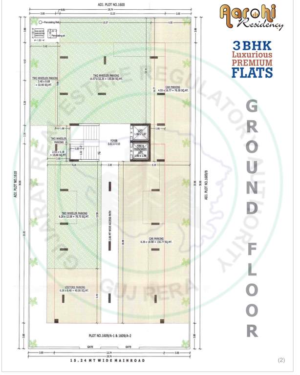  aarohi residency Block A Cluster Plan for ground Floor