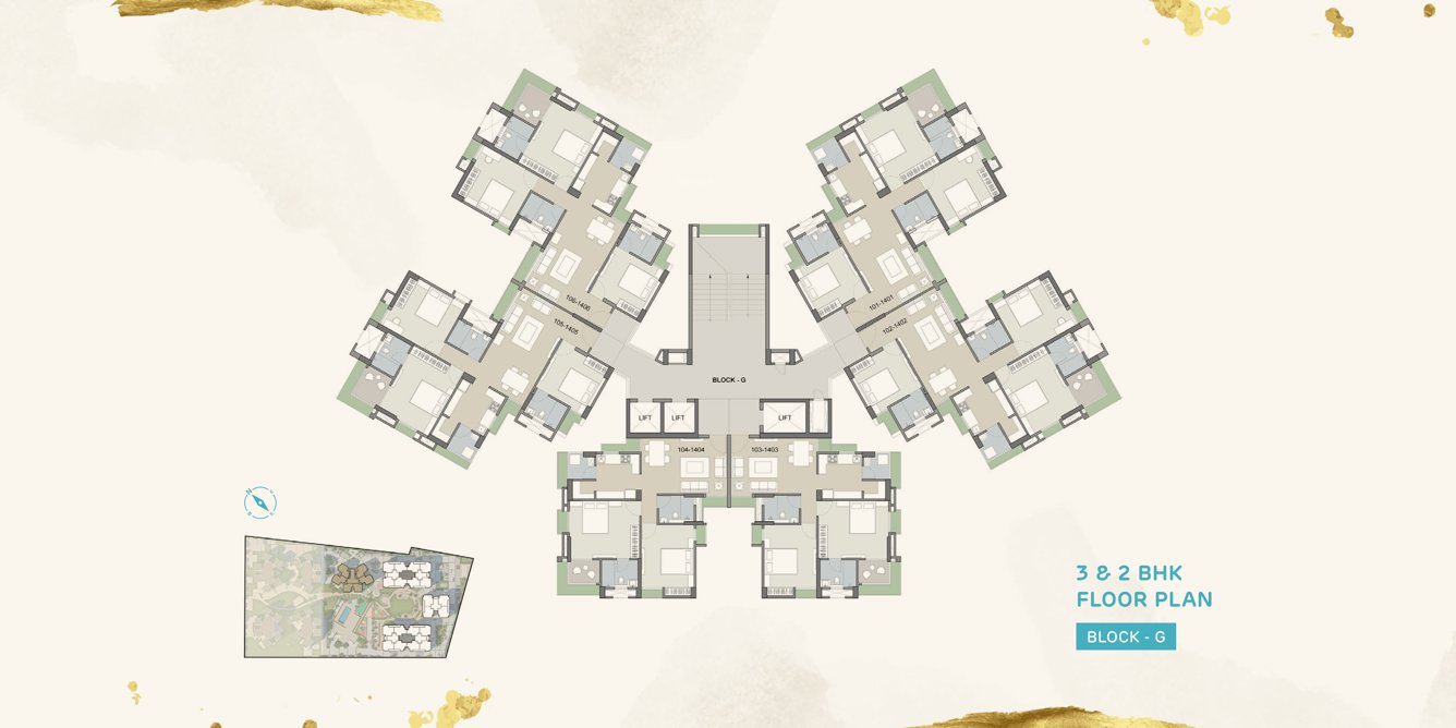  elysium novus Tower G Cluster Plan for Typical Floor