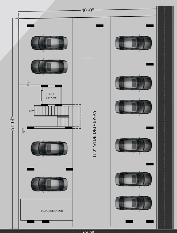  rock Rock Cluster Plan for car parking
