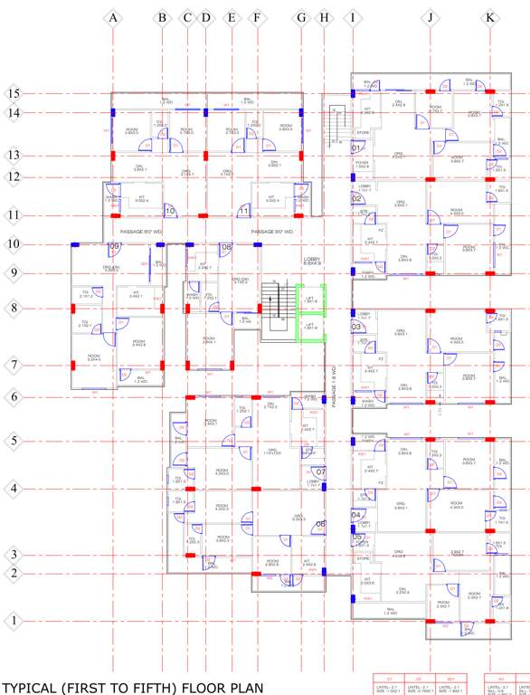  gajanan residential Gajanan Residential Cluster Plan from 1st to 5th Floor