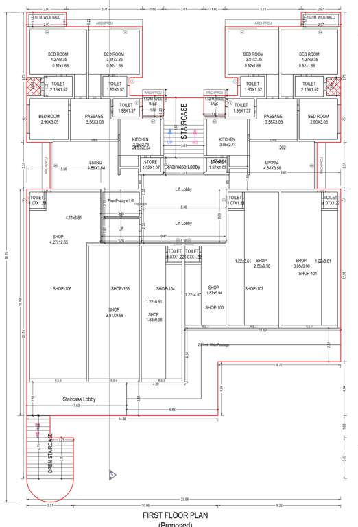 shree divyesh apartment Shree Divyesh Apartment Cluster Plan for 1st Floor