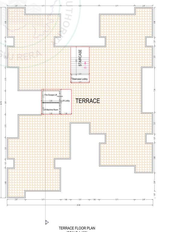 shree divyesh apartment Shree Divyesh Apartment Cluster Plan for terrace Floor