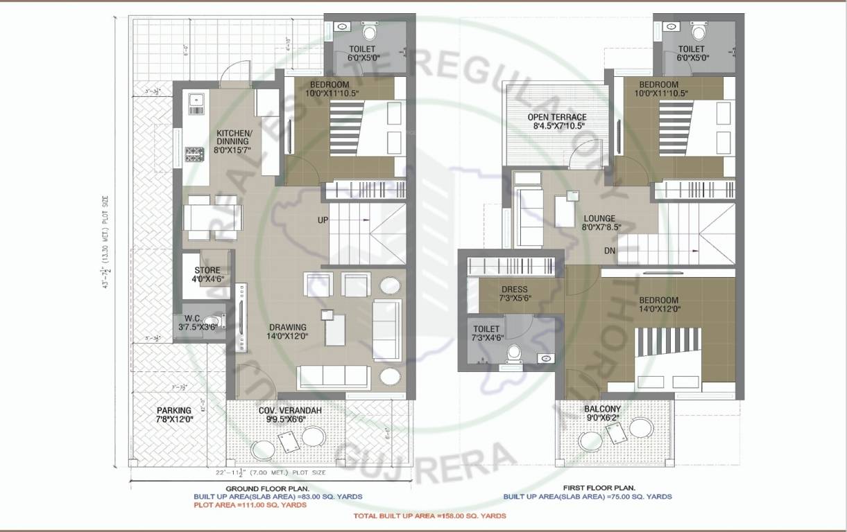  harsiddhi villa Cluster Plan from ground to 1st Floor