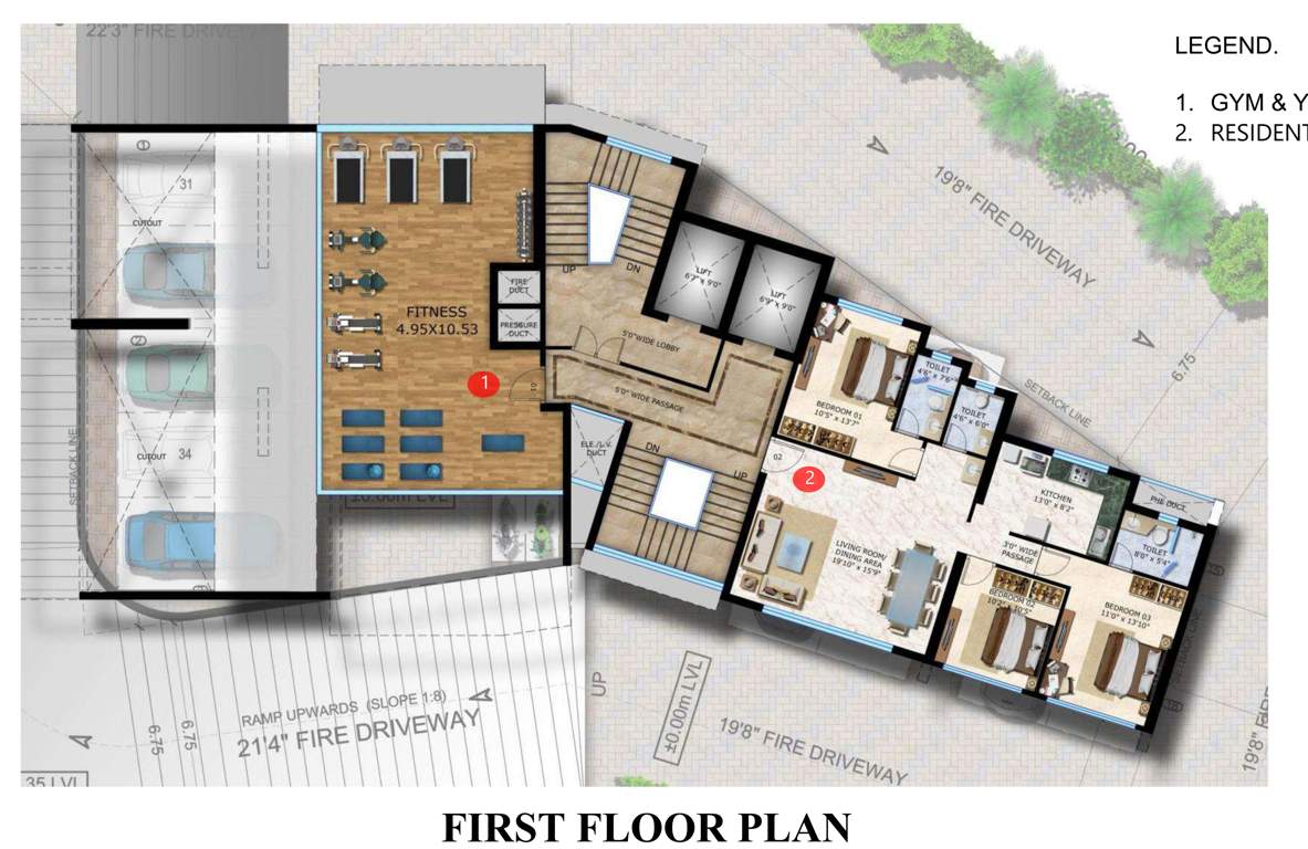 land trades krishna kuteera Land Trades Krishna Kuteera Cluster Plan for 1st Floor