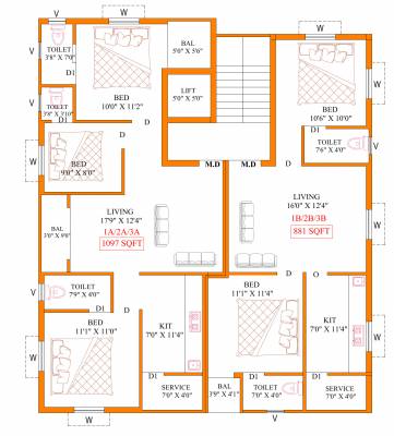  prayag Prayag Cluster Plan from 1st to 3rd Floor