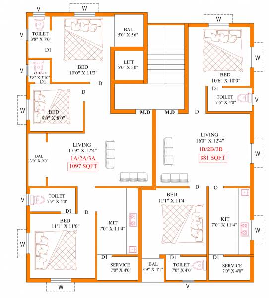  prayag Prayag Cluster Plan from 1st to 3rd Floor