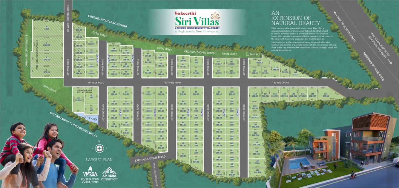  sukeerthi siri villas Layout Plan
