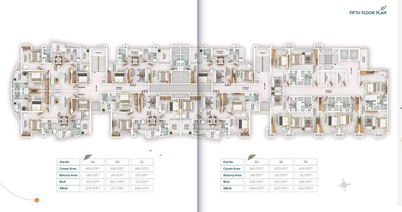  the edge The Edge Tower 1 Cluster Plan from 1st to 8th Floor