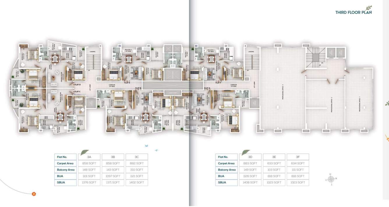  the edge The Edge Tower 1 Cluster Plan from 1st to 8th Floor