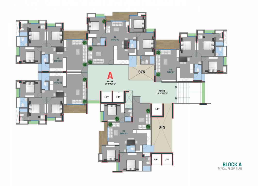  terra sky A+B Cluster Plan