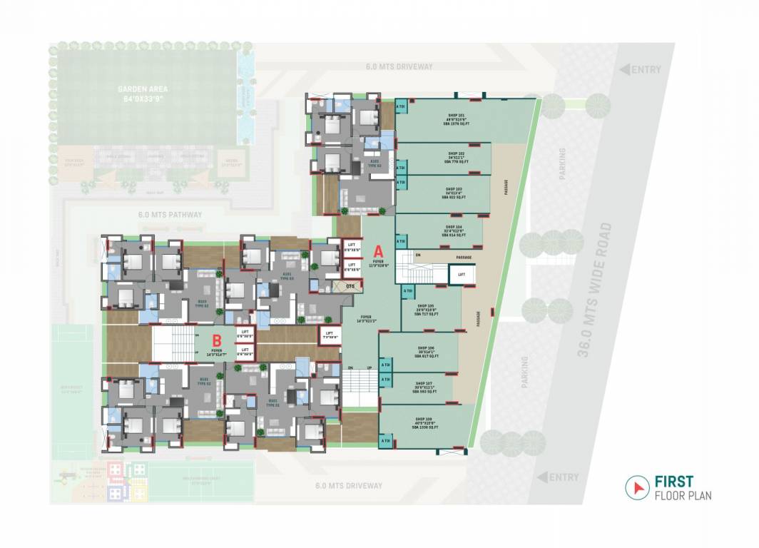  terra sky A+B Cluster Plan