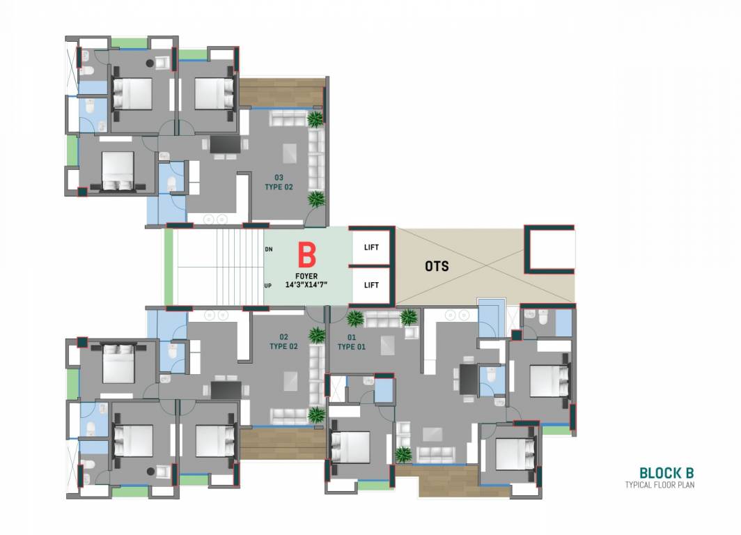  terra sky A+B Cluster Plan