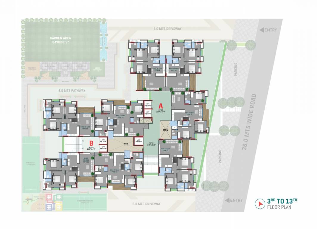  terra sky A+B Cluster Plan