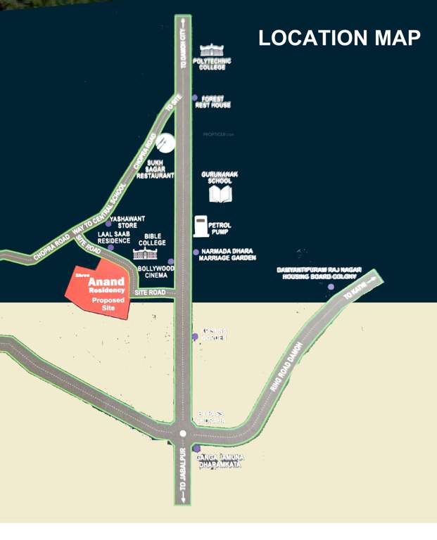 anand residency Location Plan