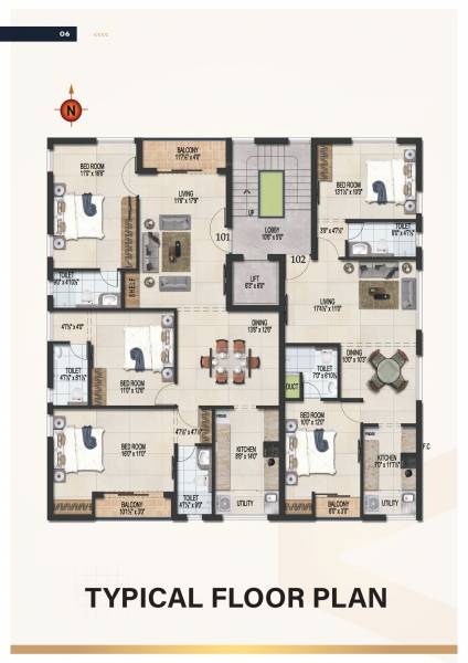  ragavendra-flats Ragavendra flats Cluster Plan from 1st to 3rd Floor