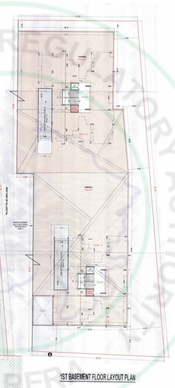 prestige mirana Tower A B Cluster Plan for basement Floor