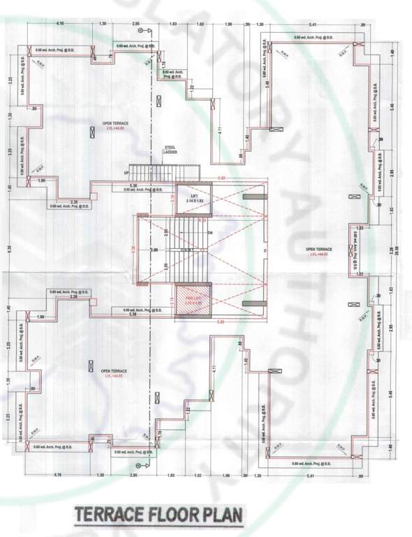 prestige mirana Tower A B Cluster Plan for terrrace Floor