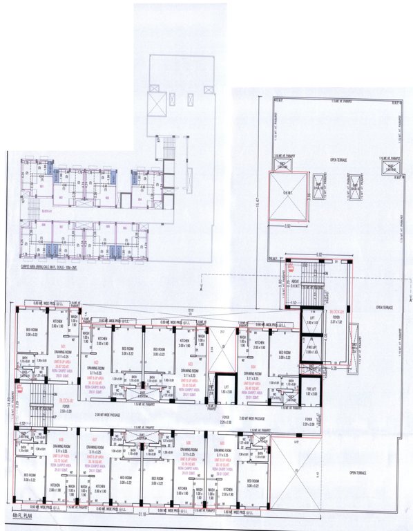vandemataram vardhmannagar Block A1 Cluster Plan for 6th Floor