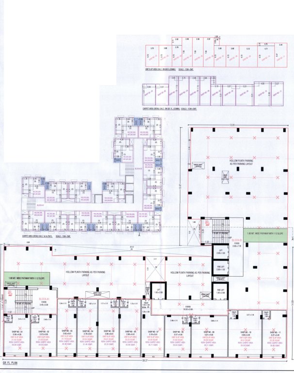 vandemataram vardhmannagar Block A1 Cluster Plan for ground Floor