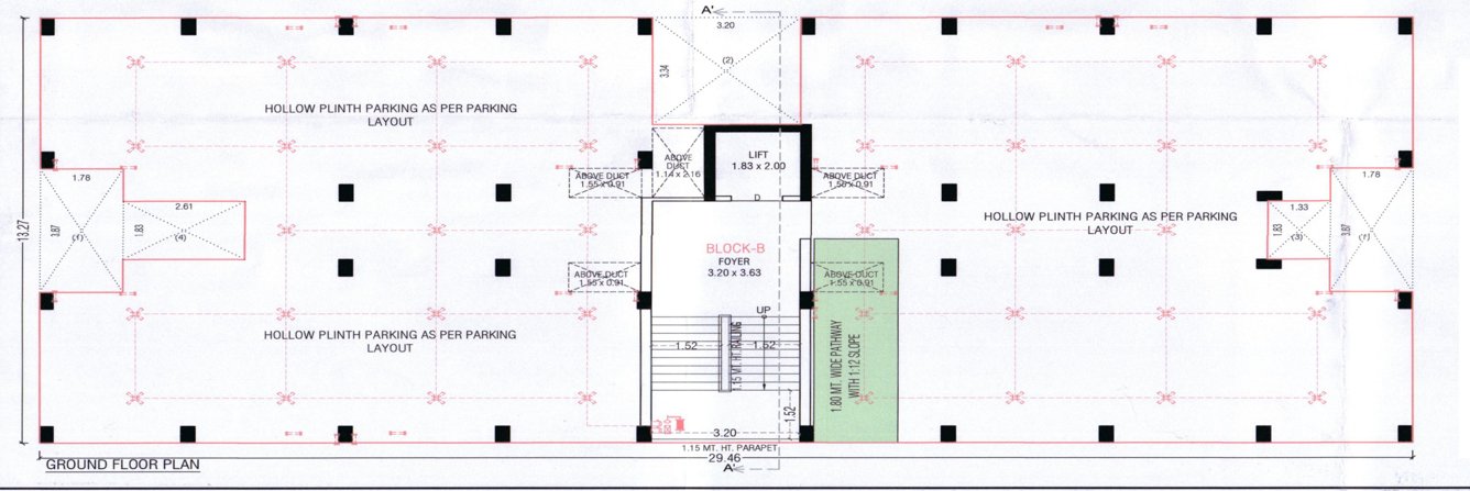 vandemataram vardhmannagar Block B Cluster Plan for ground Floor