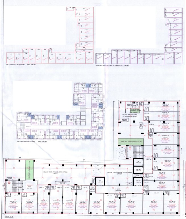 vandemataram vardhmannagar Block D1 Cluster Plan for ground Floor