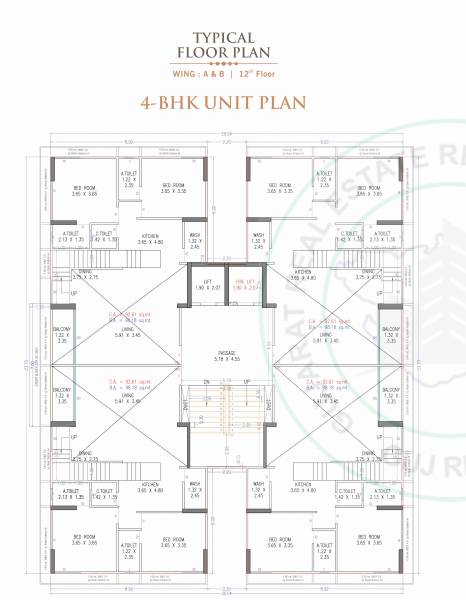  palm-excellencia Block A Cluster Plan for 12th Floor