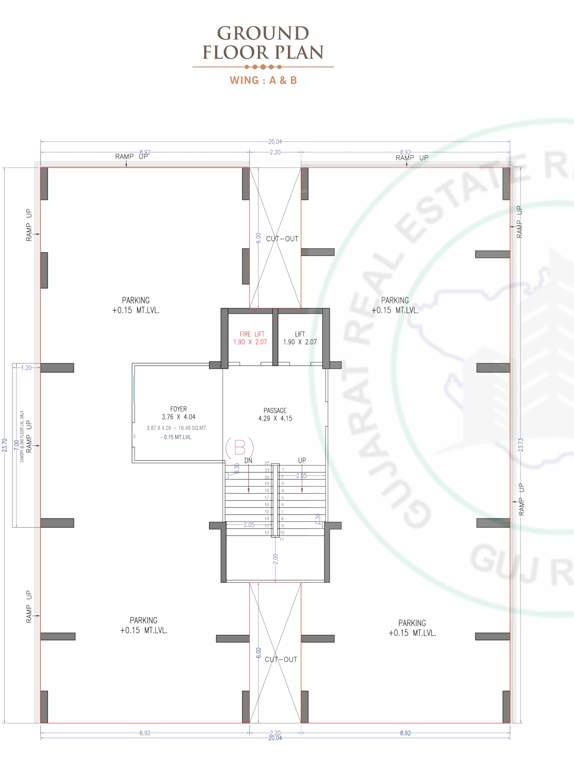  palm excellencia Block A Cluster Plan for ground Floor