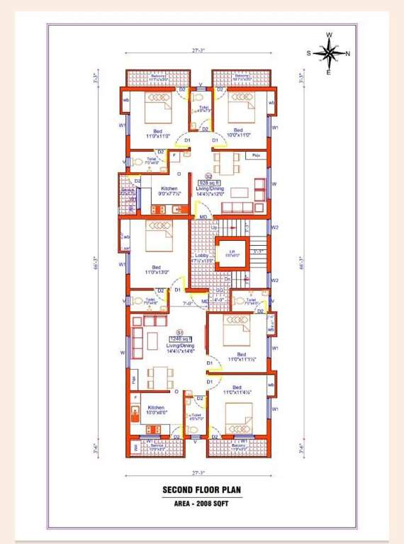  amirtam flats Amirtam Flats Cluster Plan for 2nd Floor