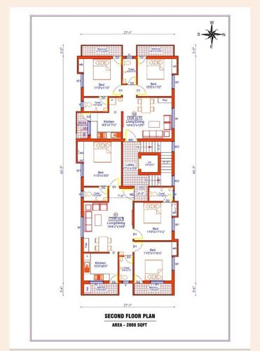  amirtam-flats Amirtam Flats Cluster Plan for 3rd Floor