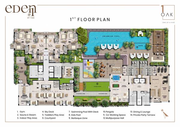  eden-at-1 Tower -01 Cluster Plan for 1st Floor