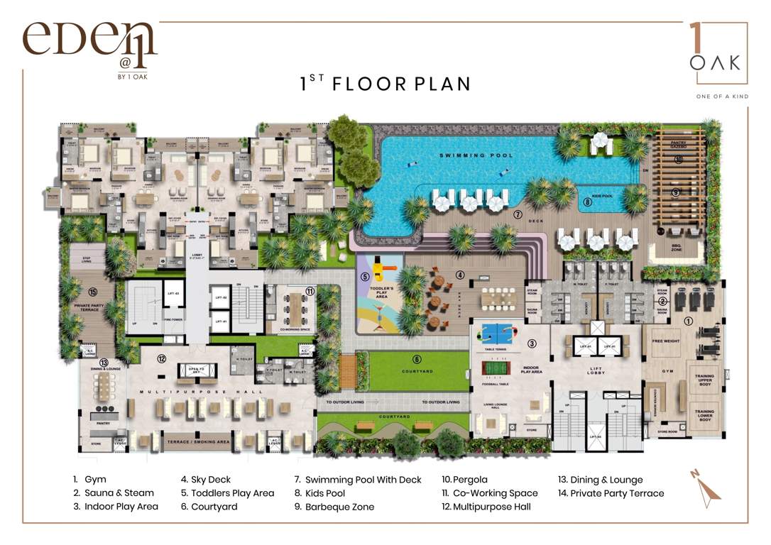  eden at 1 Tower  01 Cluster Plan for 1st Floor