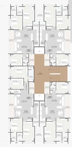  class-apartments Class Apartments Cluster Plan from 1st to 14th Floor