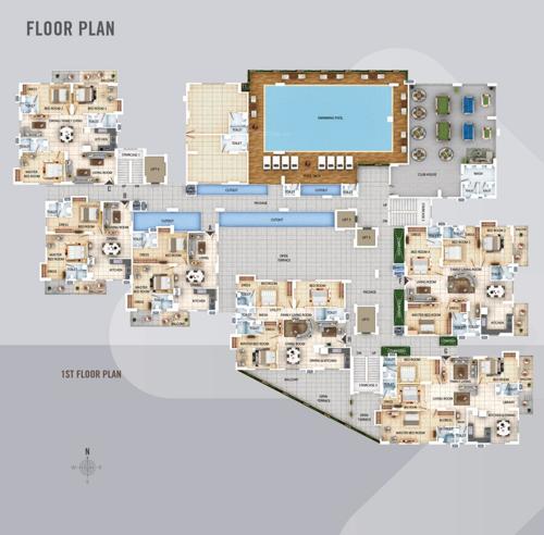  residency Residency Tower 1 Cluster Plan from 1st to 11th Floor