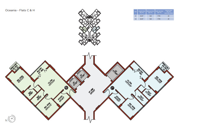  oceania Oceania Cluster Plan from 3rd to 6th Floor
