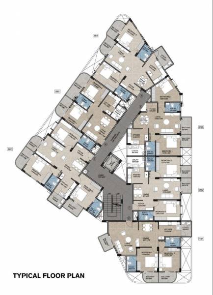 Cluster Plan from 1st to 4th Floor nihar-enclave Cluster Plan from 1st to 4th Floor