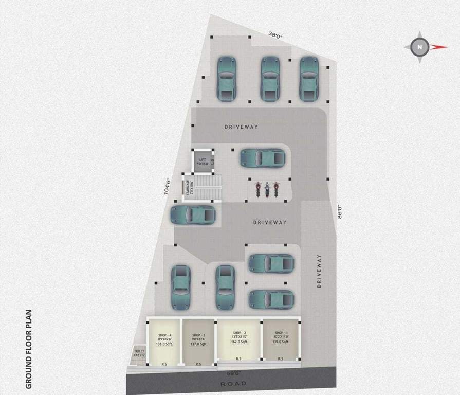  sai keerthi flats Sai Keerthi Flats Cluster Plan for ground Floor