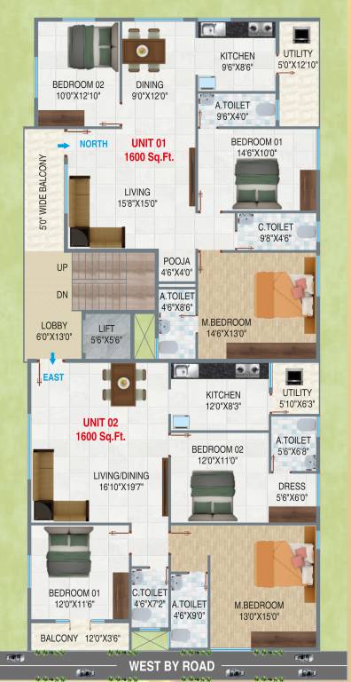  elite Elite Cluster Plan from 1st to 5th Floor