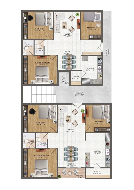  lorvens plaza Lorvens Plaza Cluster Plan from 1st to 5th Floor