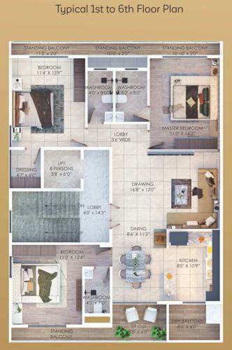 Madhudatta Cluster Plan from 1st to 6th Floor madhudatta Madhudatta Cluster Plan from 1st to 6th Floor
