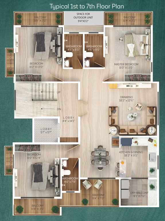  imperia Imperia Cluster Plan from 1st to 7th Floor