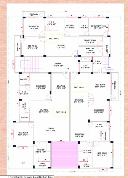  uma-chandra-heights Uma Chandra Heights Cluster Plan for ground Floor