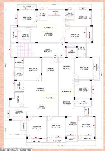  uma-chandra-heights Uma Chandra Heights Cluster Plan from 1st to 3rd Floor