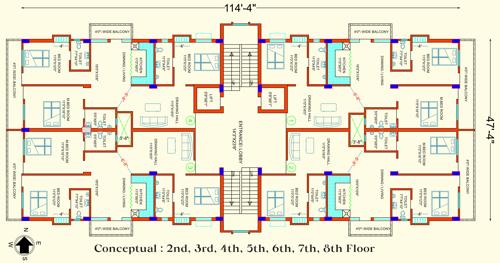  mahajan-gharana Mahajan Gharana Cluster Plan from 2nd to 8th Floor
